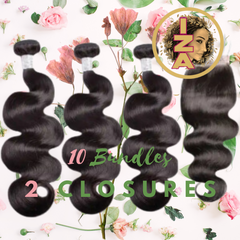 12A 4 X 4 1B HD Lace Closure with Bundles