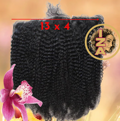 12A HD KINKY CURL Human Hair Lace Closure and Frontal