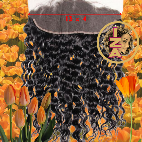 12A HD WATER WAVE Lace Human Hair Closure / Frontal