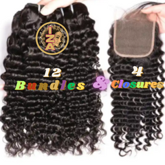 12A 4 X 4 1B HD Lace Closure with Bundles