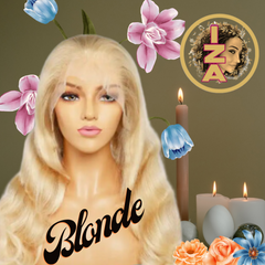 12A 180% Density 13 x 6 Blonde Lace Frontal Human Hair Wigs with Baby Hair Pre Plucked