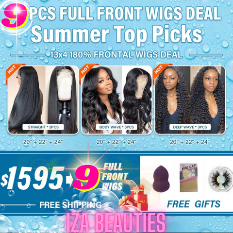 9 Piece Full Frontal Wig Deals