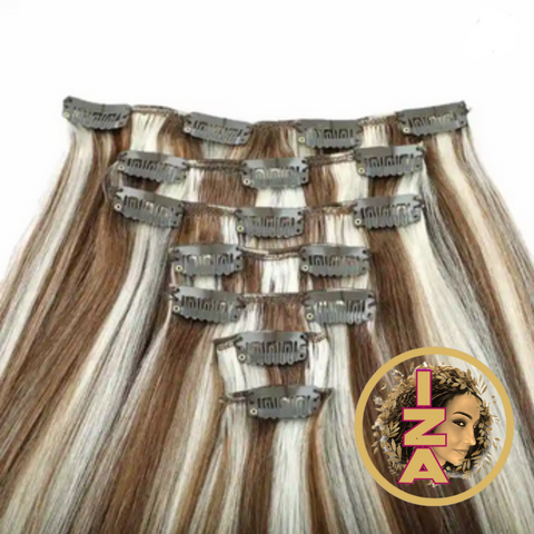 Brazilian Raw Human Hair Clip in Hair Extensions