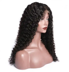 13 X 6 Front Lace 12A Deep Wave 1B Human Hair Wig w/ Baby Hair