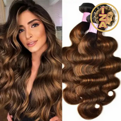 12A Highlight Human Hair P4/27 Body Wave Bundles