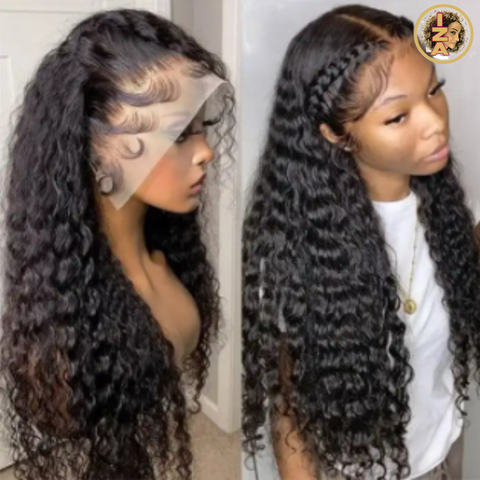 13 X 6 Front Lace 12A Water Wave 1B Human Hair Wig w/ Baby Hair