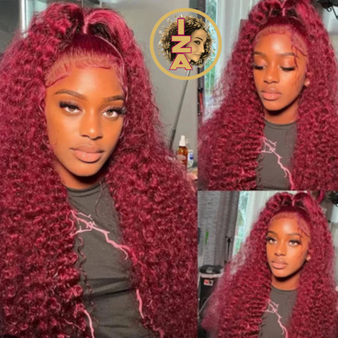 13X4 12A 180% Density 99j Human Hair Lace Frontal Wig